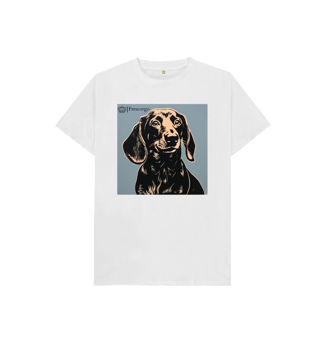 White Kid\u2019s Frescorgo Yellow and Black Dog Tee