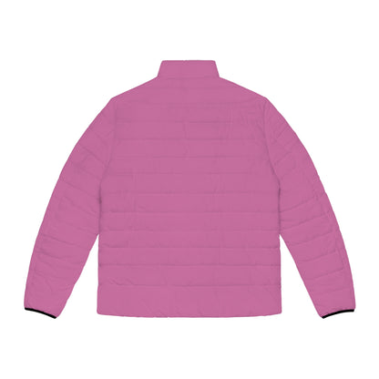 Flamingo Pink Men's Puffer Jacket