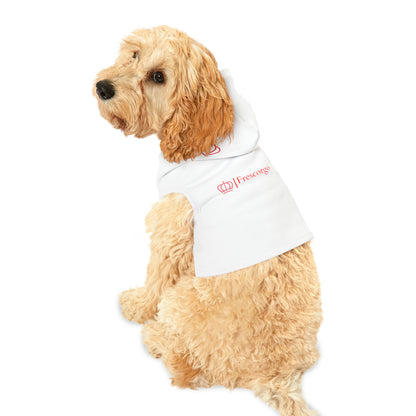 White On Red Pet Hoodie