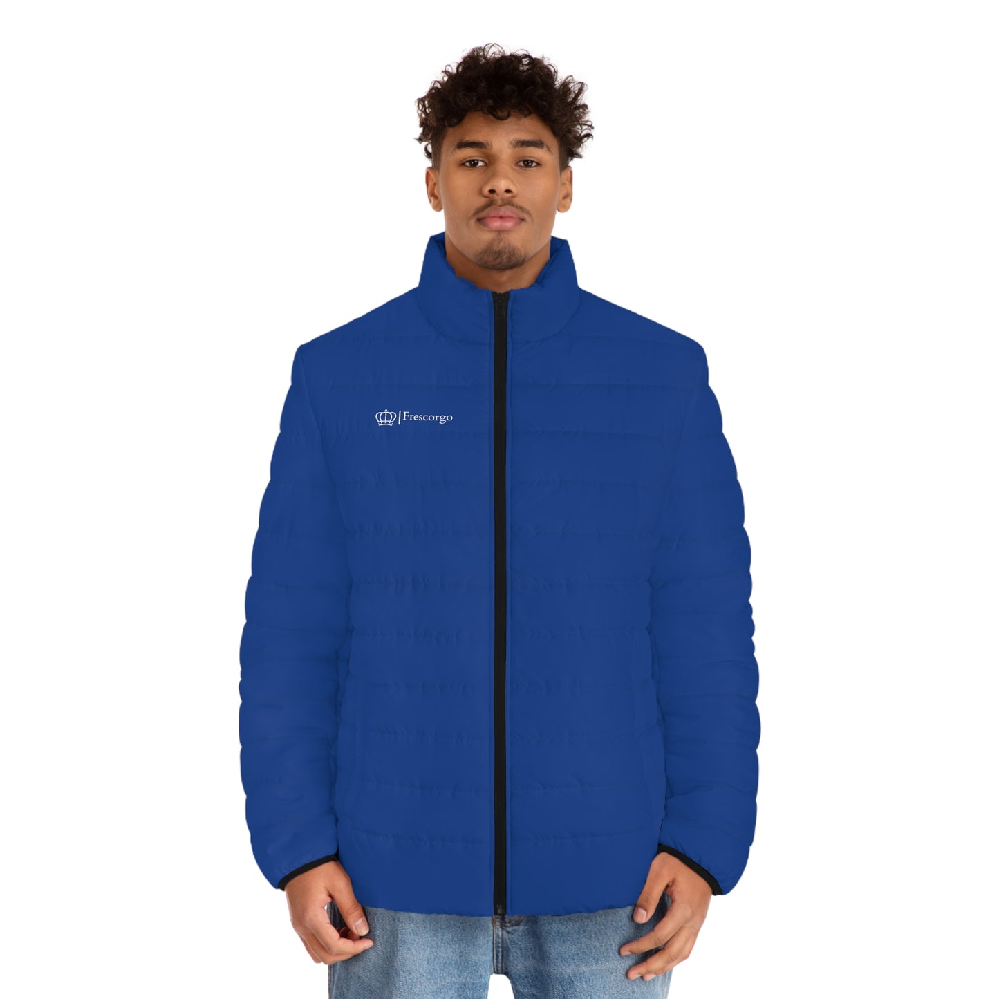 Dark Blue Men's Puffer Jacket