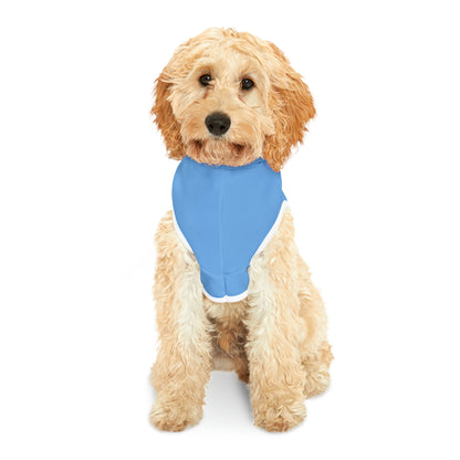 Baby blue on white pet hoodie