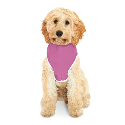 Purple on white pet hoodie