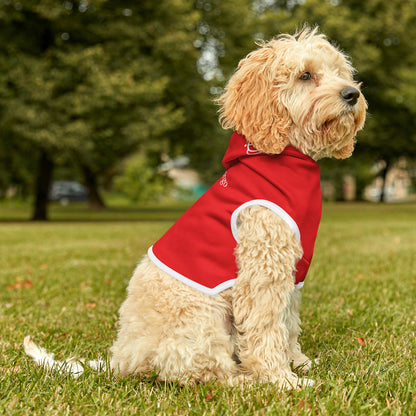 Red on White Pet Hoodie