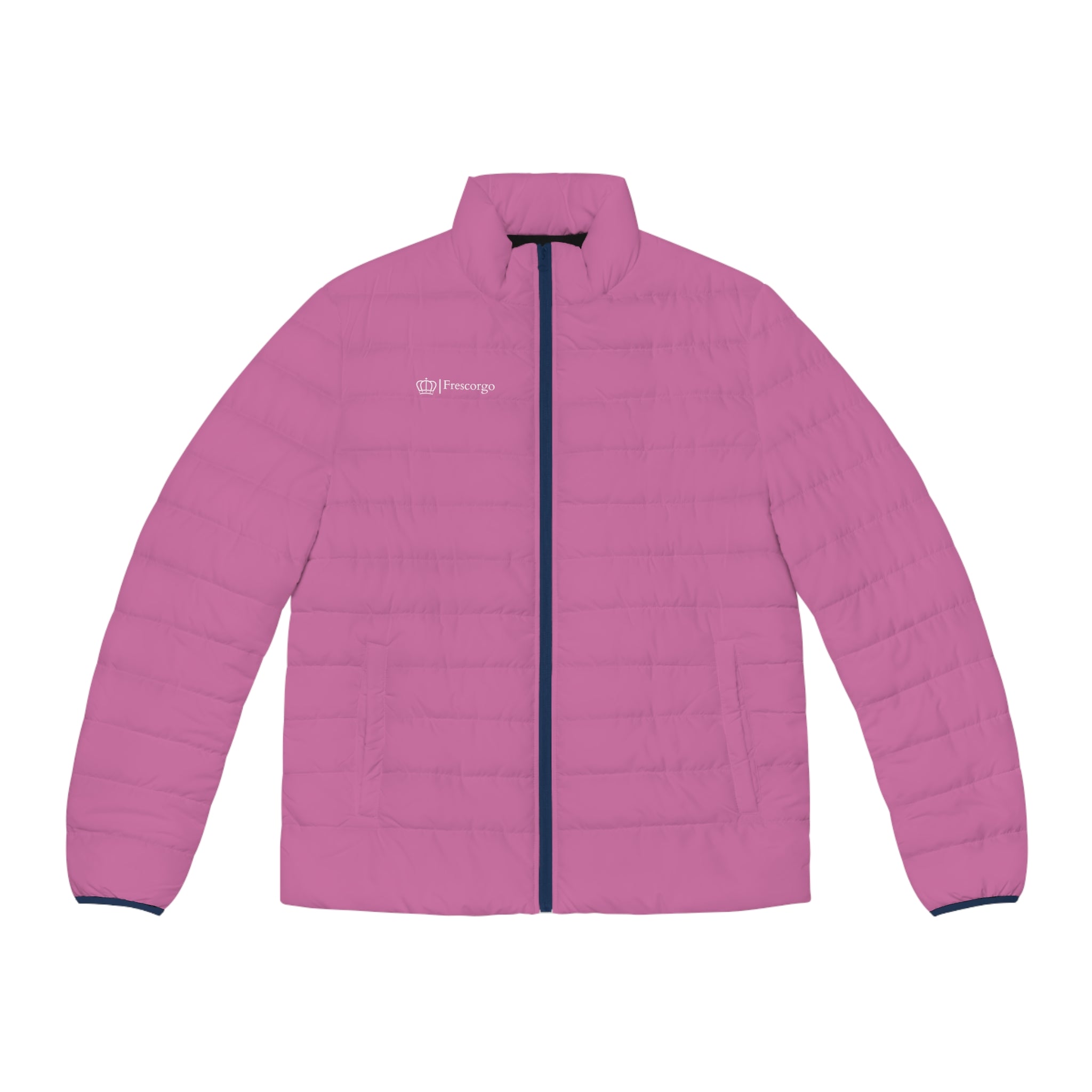 Flamingo Pink Men's Puffer Jacket