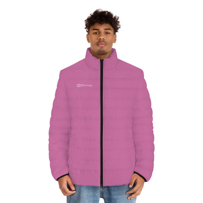 Flamingo Pink Men's Puffer Jacket