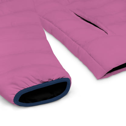 Flamingo Pink Men's Puffer Jacket