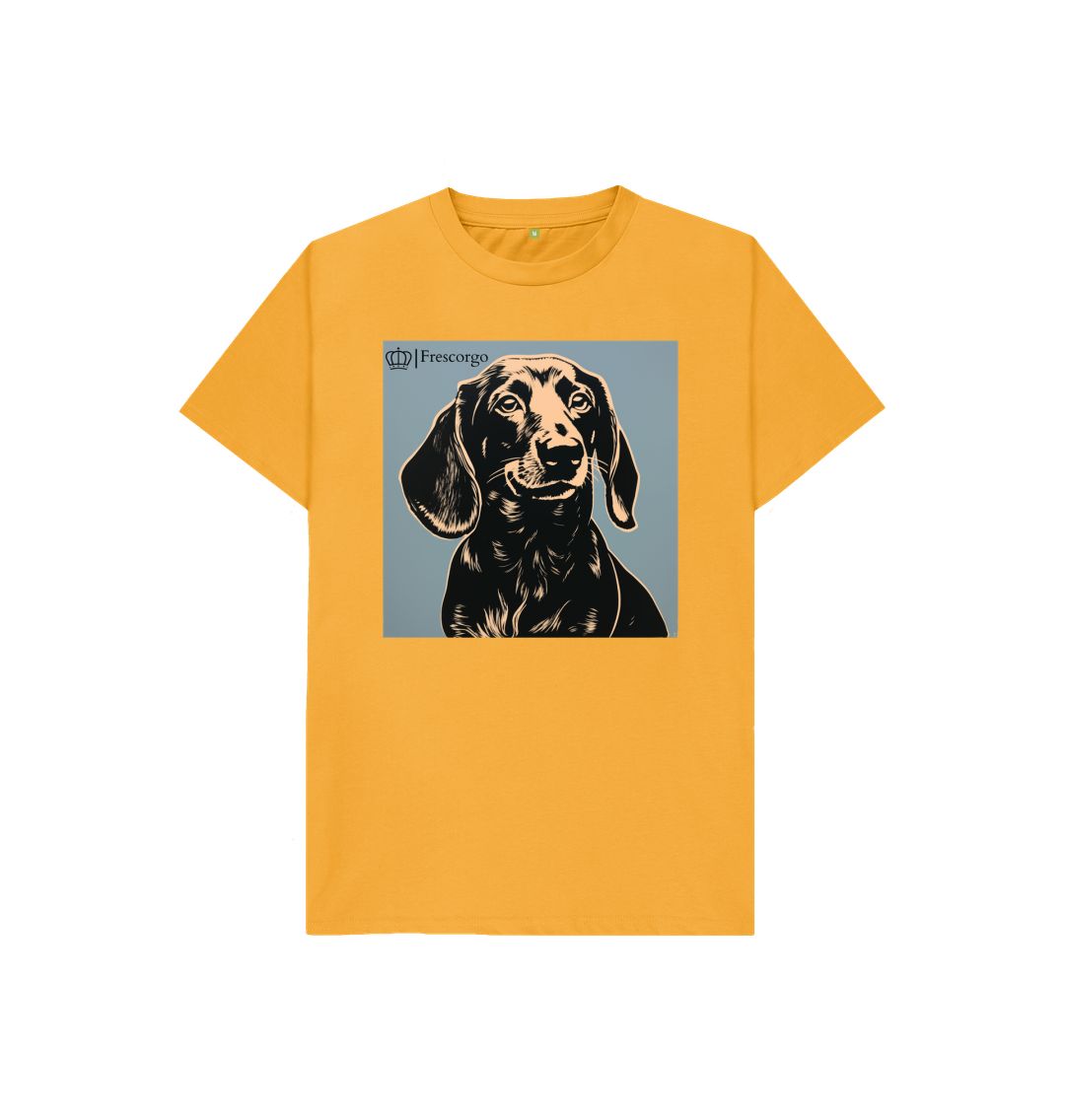 Mustard Kid\u2019s Frescorgo Yellow and Black Dog Tee