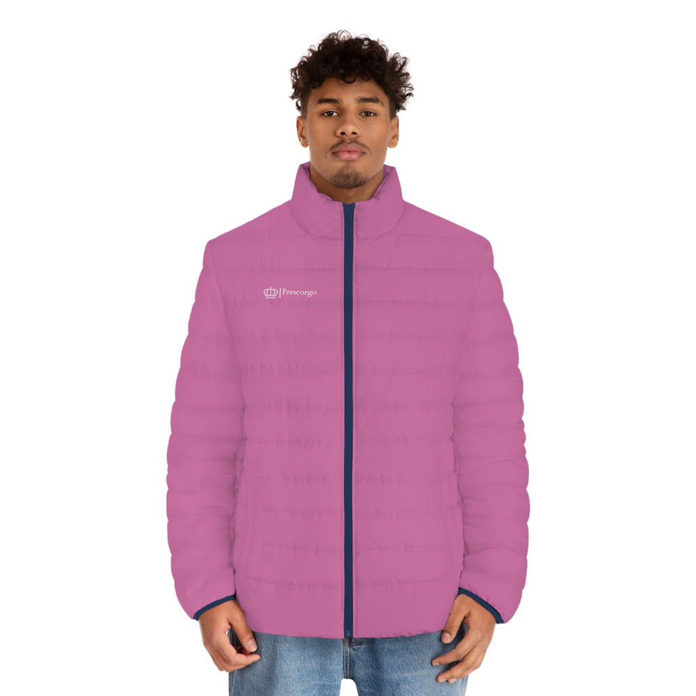 Flamingo Pink Men's Puffer Jacket