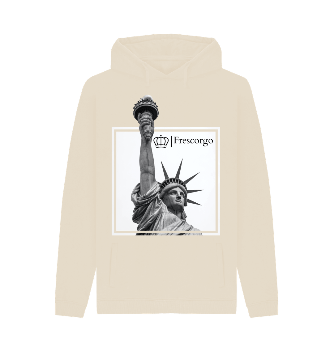 Oat Printed Hoody Front