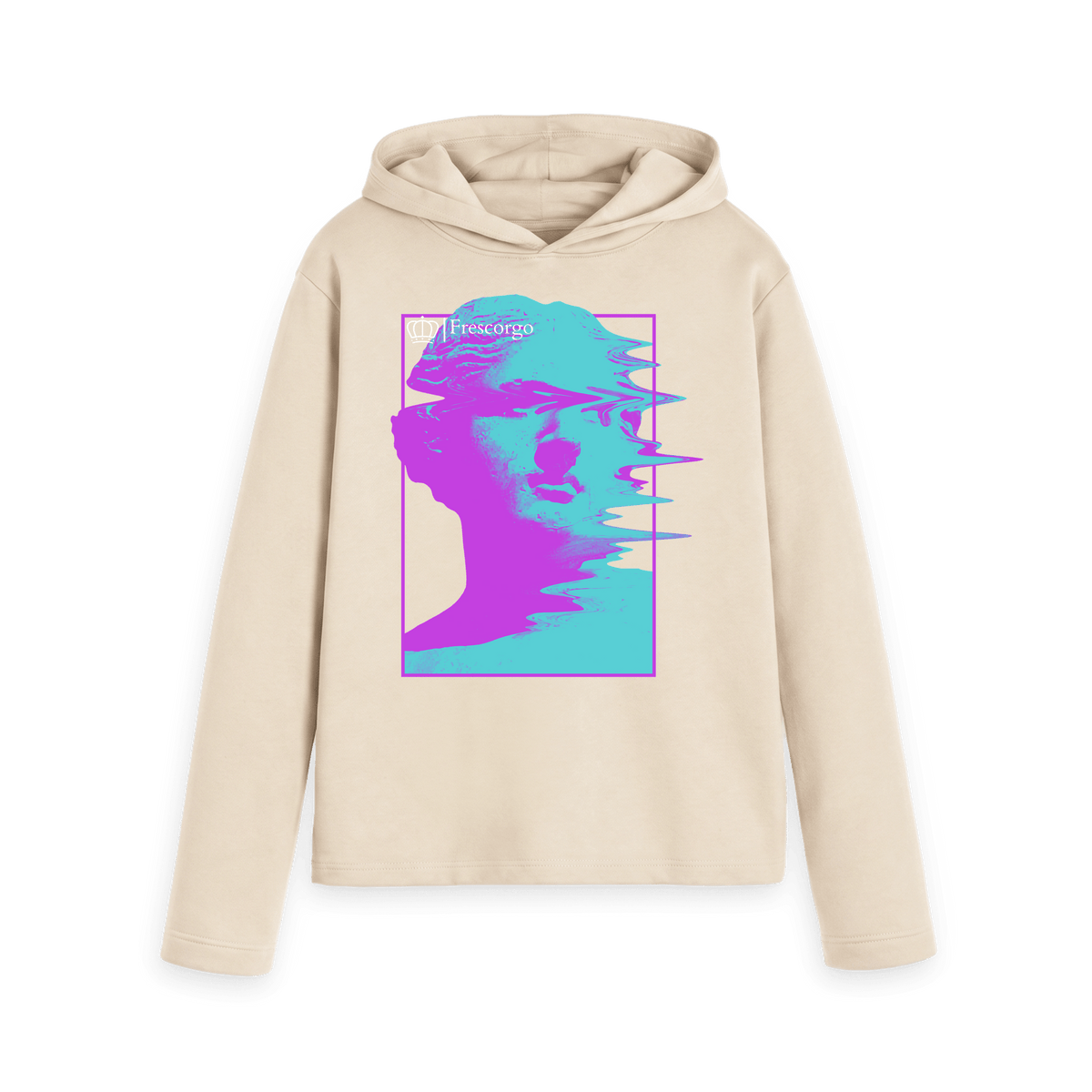 Oat Printed Hoody Front