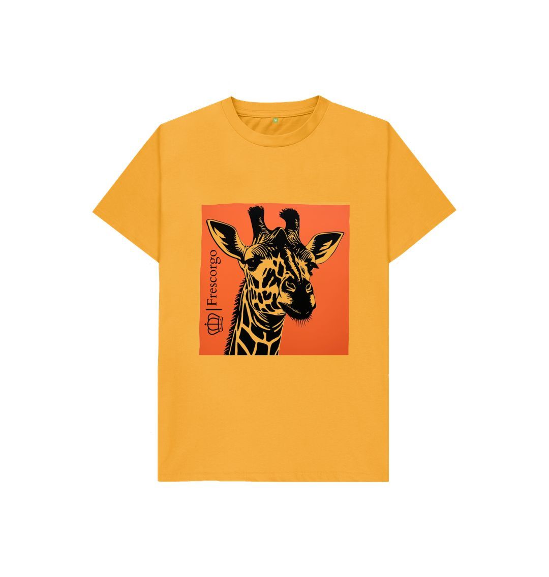 Mustard Kid\u2019s Organic Cotton Retro Giraffe tee