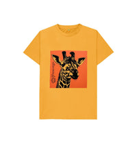 Mustard Kid\u2019s Organic Cotton Retro Giraffe tee