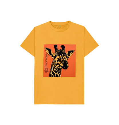 Mustard Kid\u2019s Organic Cotton Retro Giraffe tee