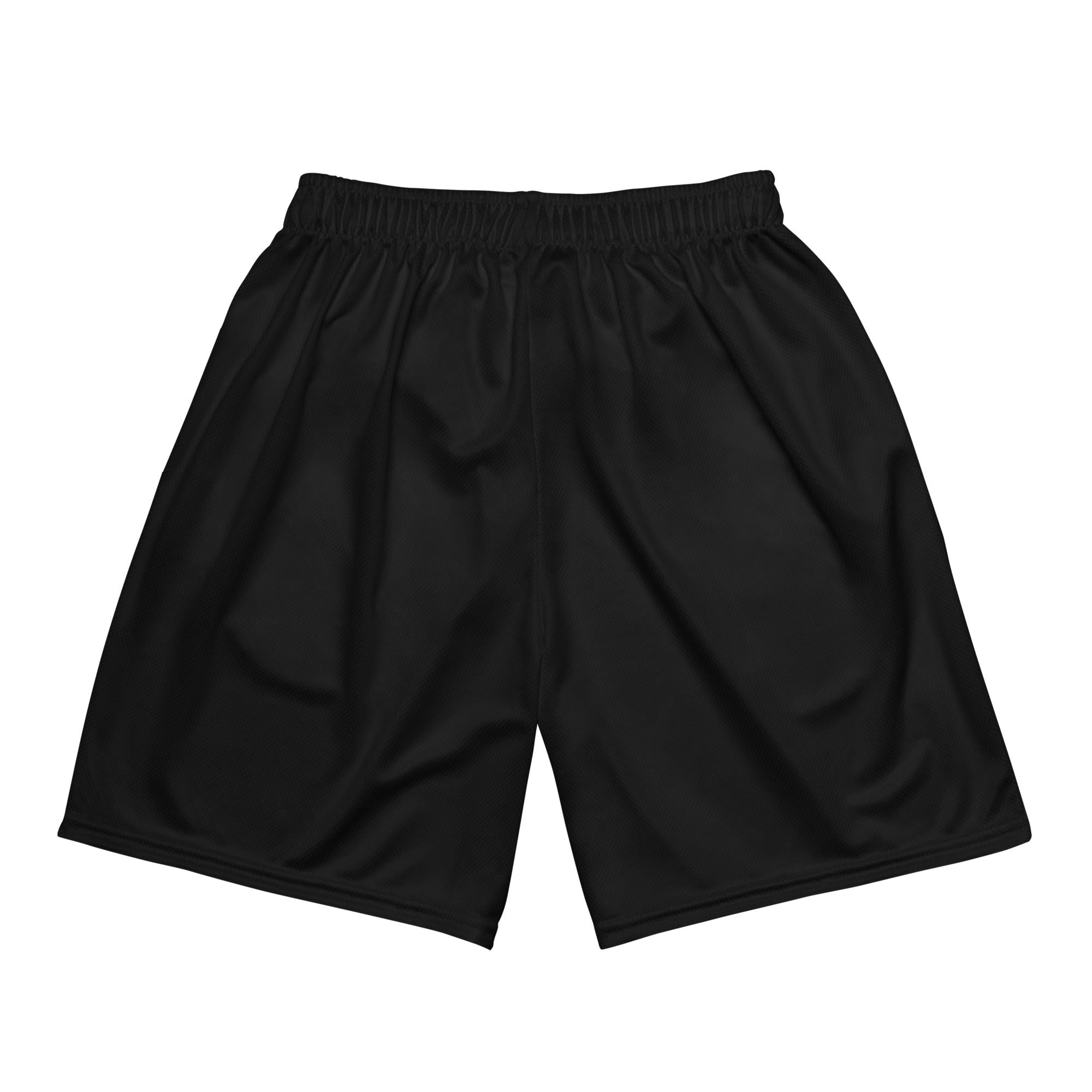 Unisex Matte Black Mesh Shorts