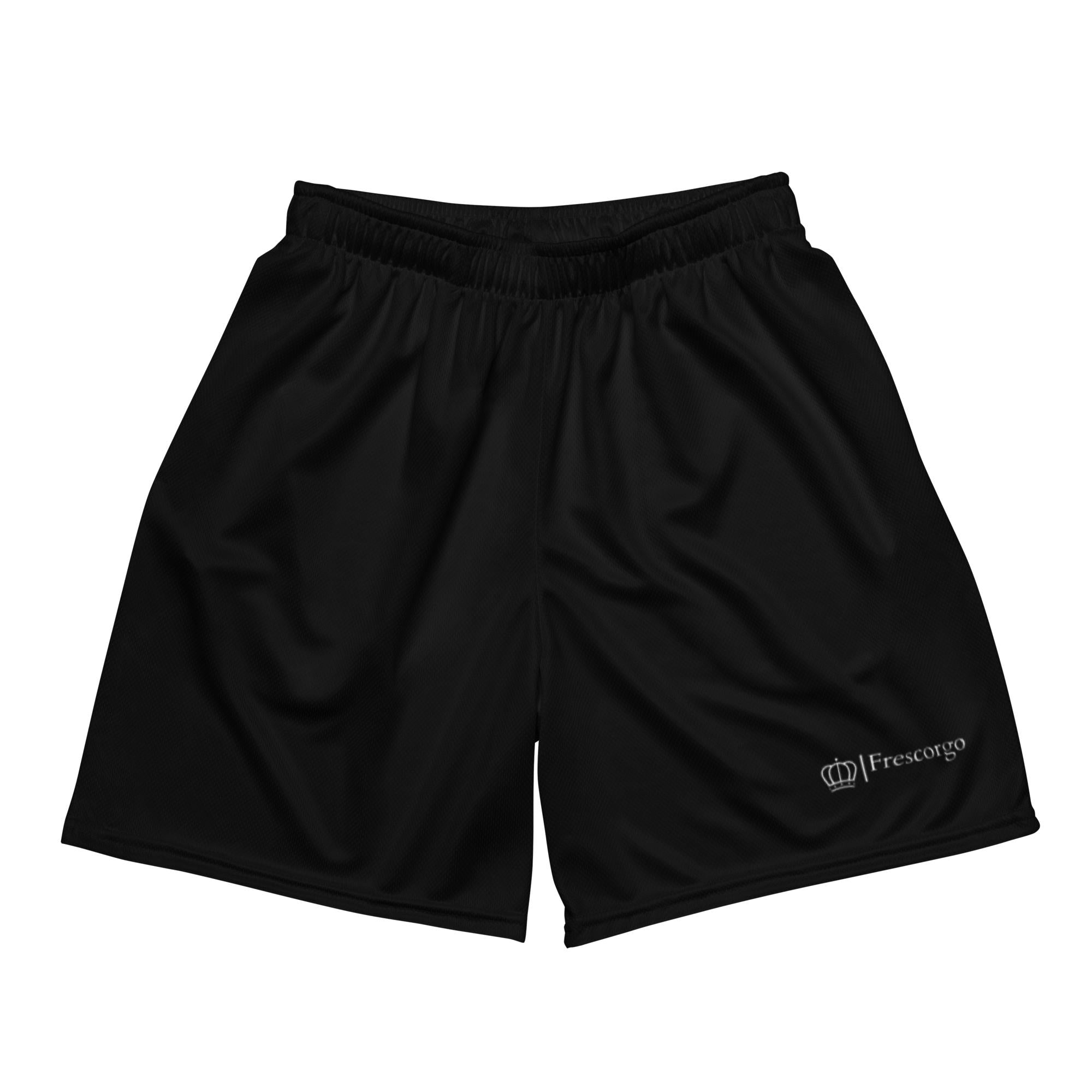 Unisex Matte Black mesh shorts