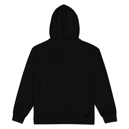 Eco Ebony Black Unisex zip hoodie