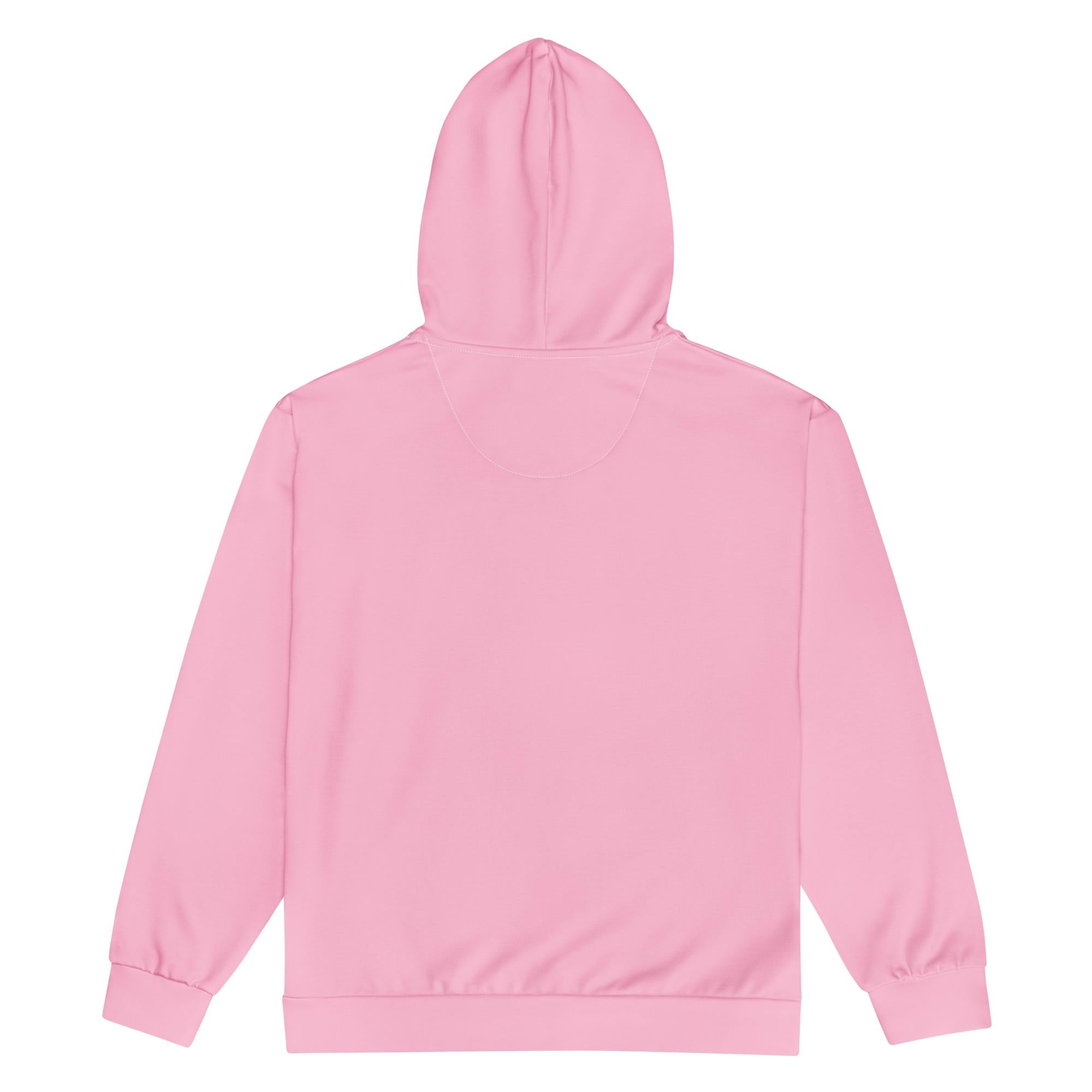 Eco Pastel Pink Unisex Zip Hoodie