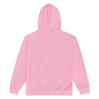 Eco Pastel Pink Unisex zip hoodie