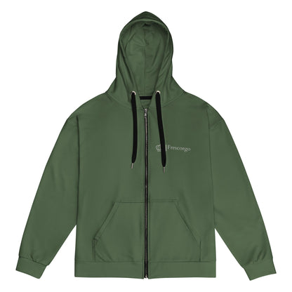 Eco Grass Green Unisex zip hoodie