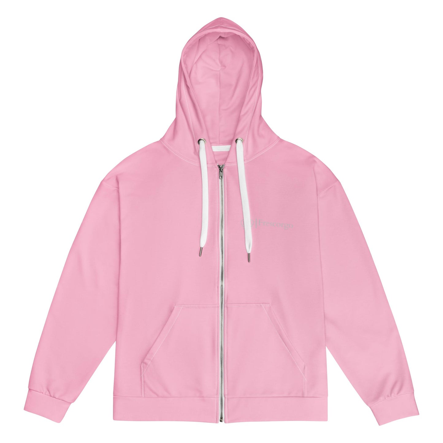 Eco Pastel Pink Unisex zip hoodie