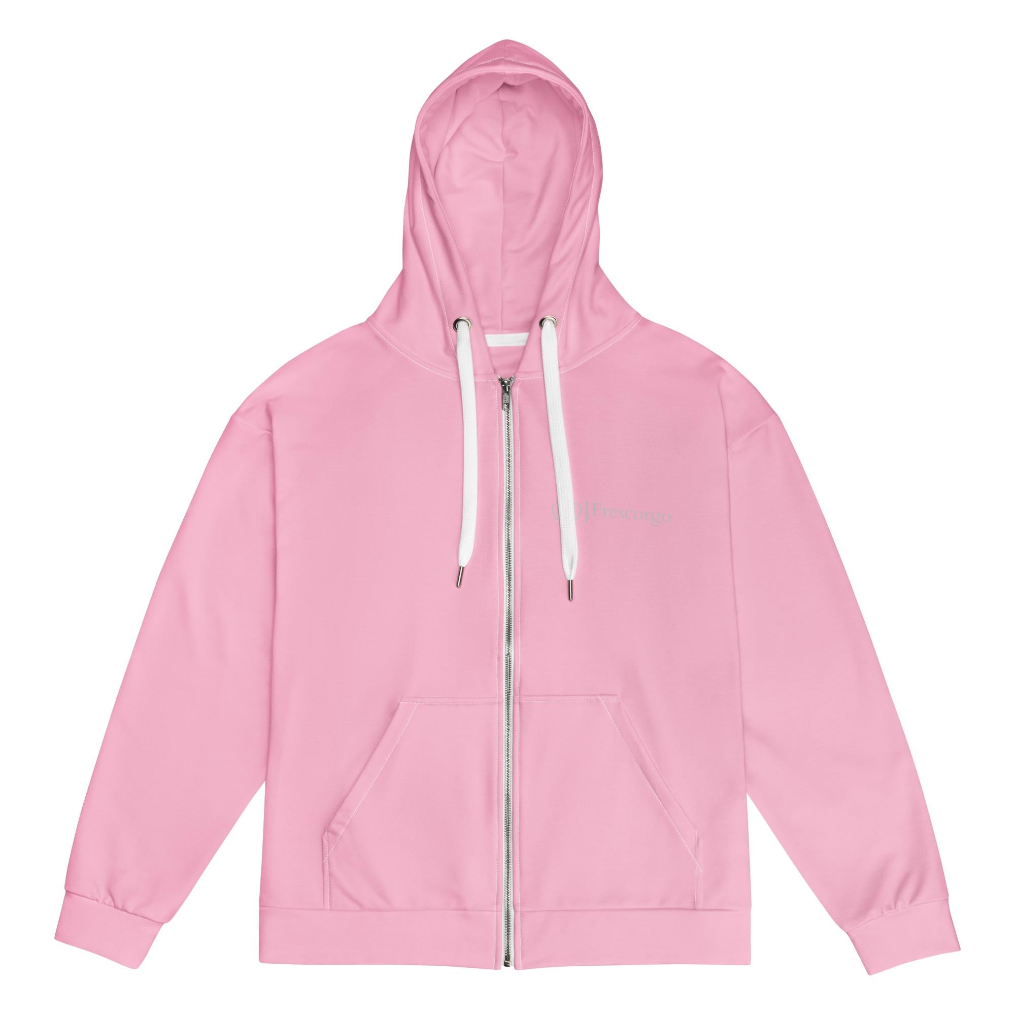 Eco Pastel Pink Unisex Zip Hoodie