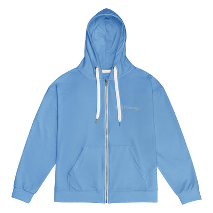 Eco Baby Blue Unisex zip hoodie