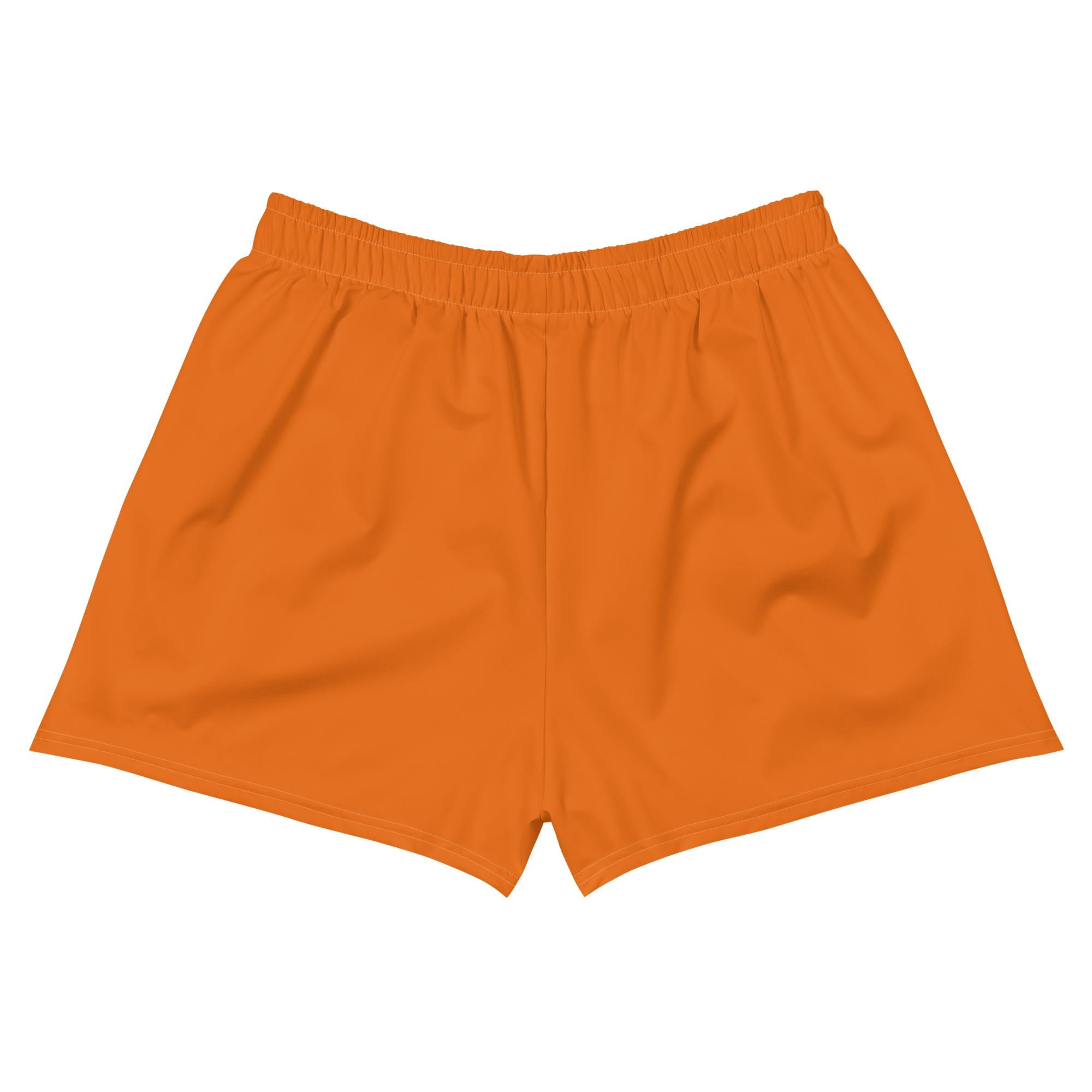 Citrus Orange Women’s Recycled Athletic Shorts