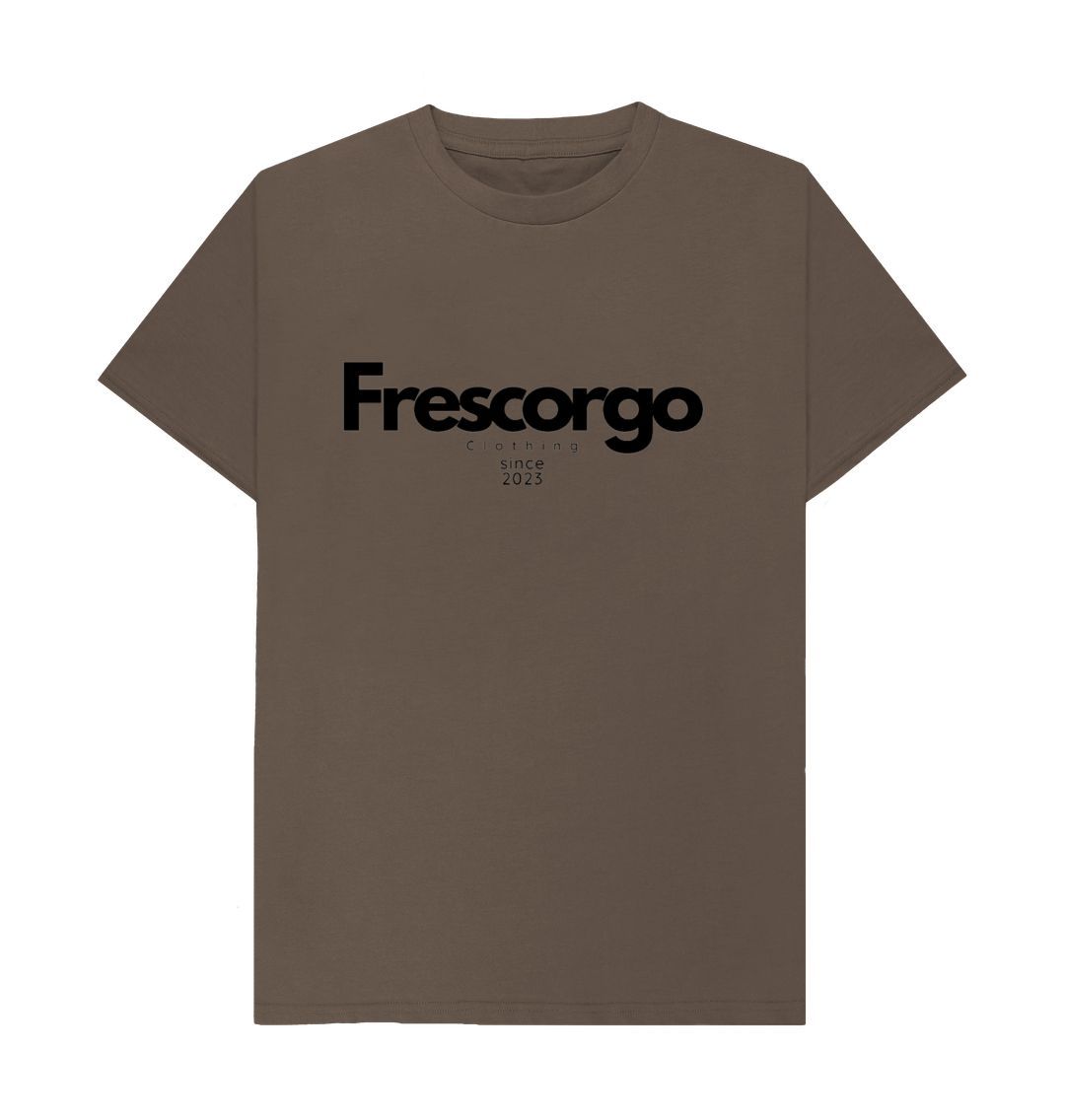 Chocolate Men\u2019s Organic Cotton Modern Frescorgo Clothing Tee