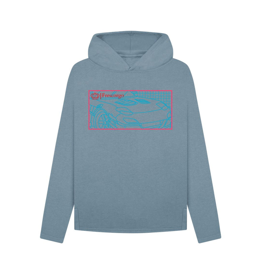 Stone Blue Women\u2019s Red and Blue Car Hoodie