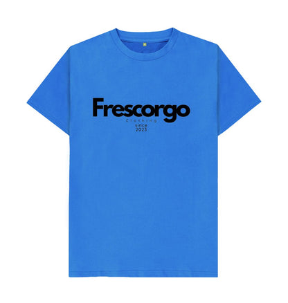 Bright Blue Men\u2019s Organic Cotton Modern Frescorgo Clothing Tee