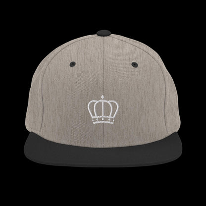 Pearl White Crown Snapback Hat