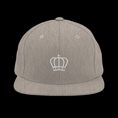 Pearl White Crown Snapback Hat