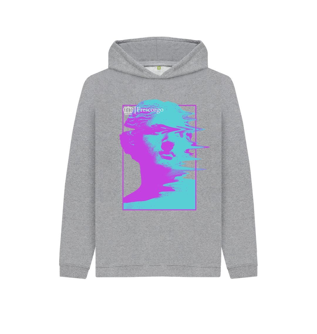 Athletic Grey Kid\u2019s Blurry Statue Hoodie