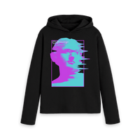 Black Printed Hoody Front