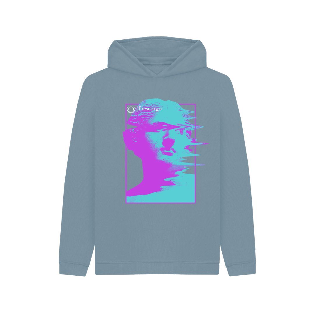 Stone Blue Men\u2019s Blurry Statue Hoodie