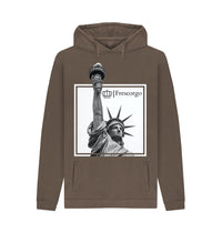 Chocolate Men\u2019s Organic Cotton Statue Of Liberty Hoodie