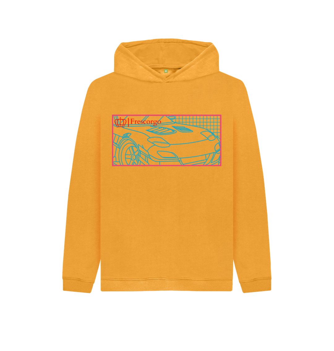 Mustard Kid\u2019s Red and Blue Car Hoodie