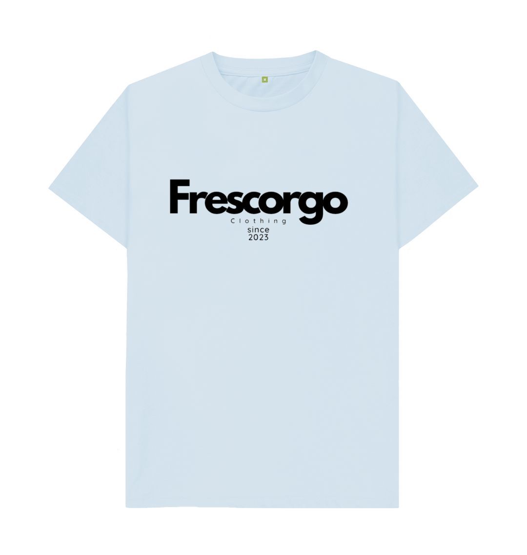 Sky Blue Men\u2019s Organic Cotton Modern Frescorgo Clothing Tee