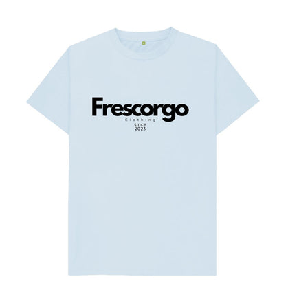 Sky Blue Men\u2019s Organic Cotton Modern Frescorgo Clothing Tee