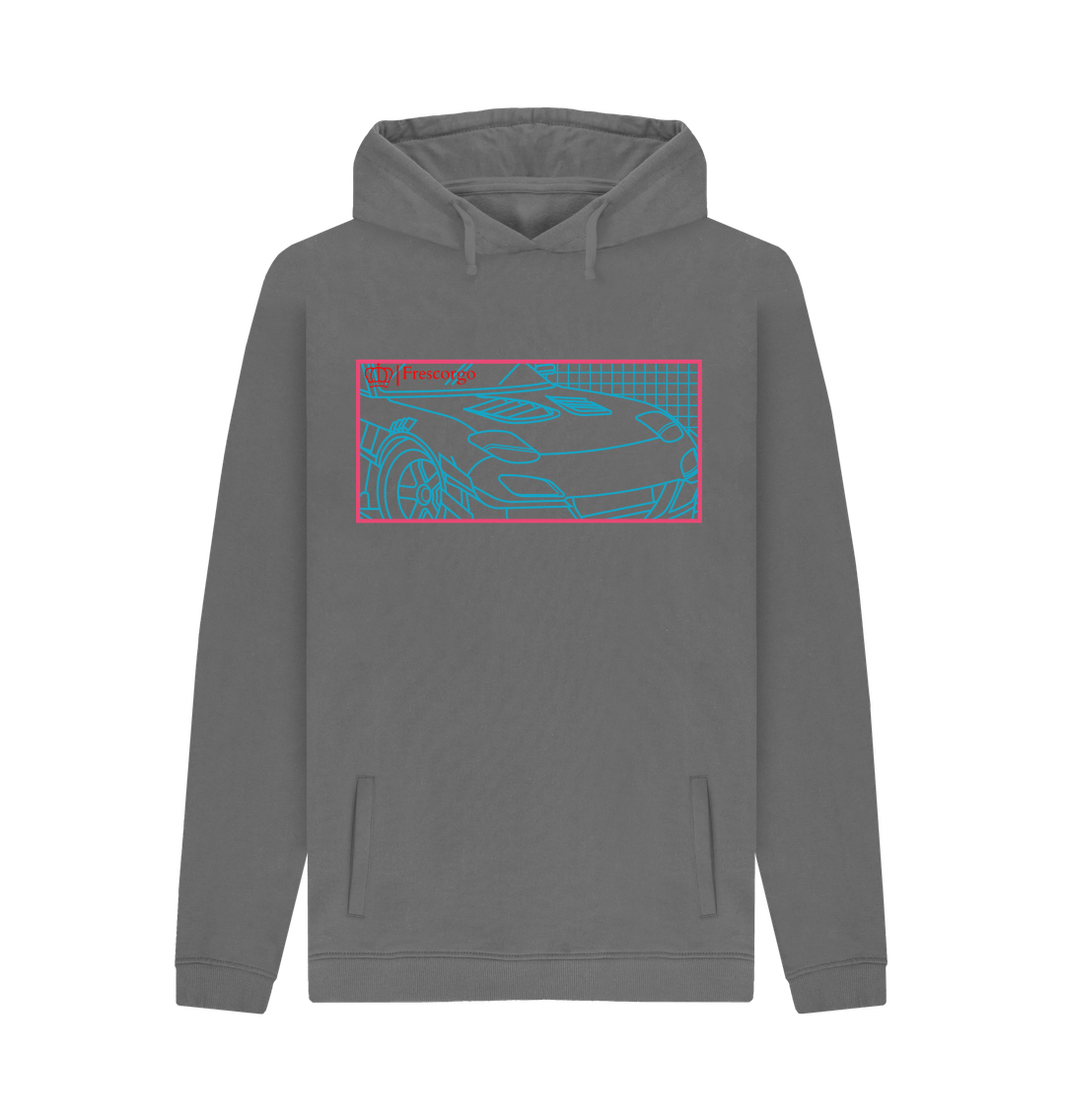 Slate Grey Printed Hoody Front