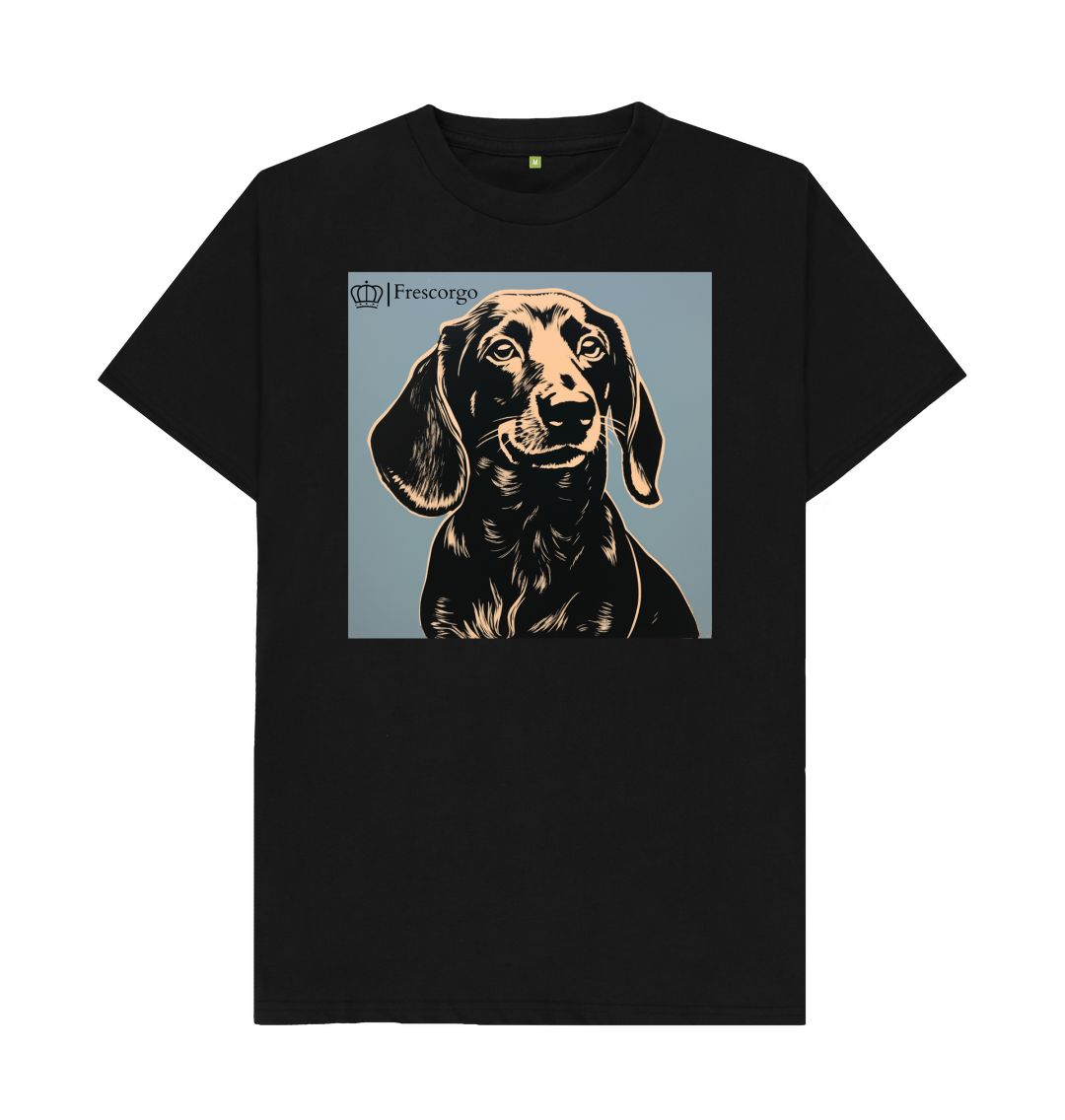 Black Men\u2019s Frescorgo Yellow and Black Dog Tee