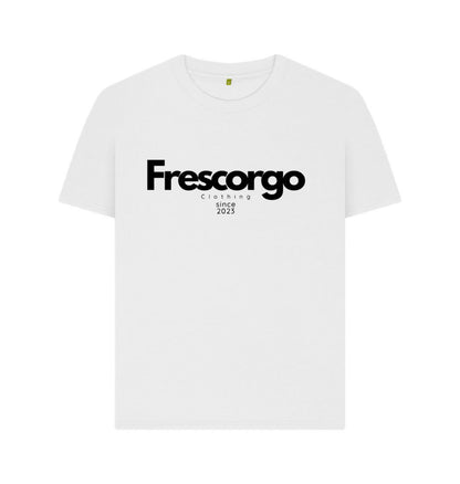 White Women\u2019s Organic Cotton Modern Frescorgo Clothing Tee