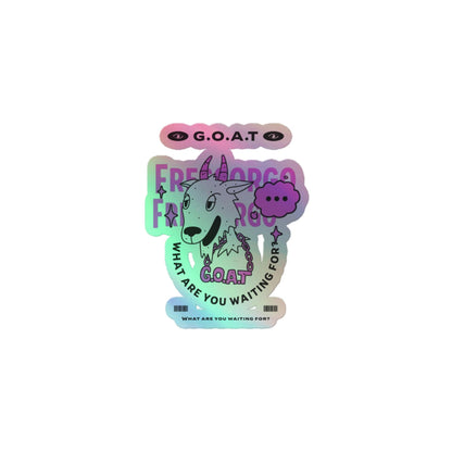 Frescorgo G.O.A.T Holographic stickers