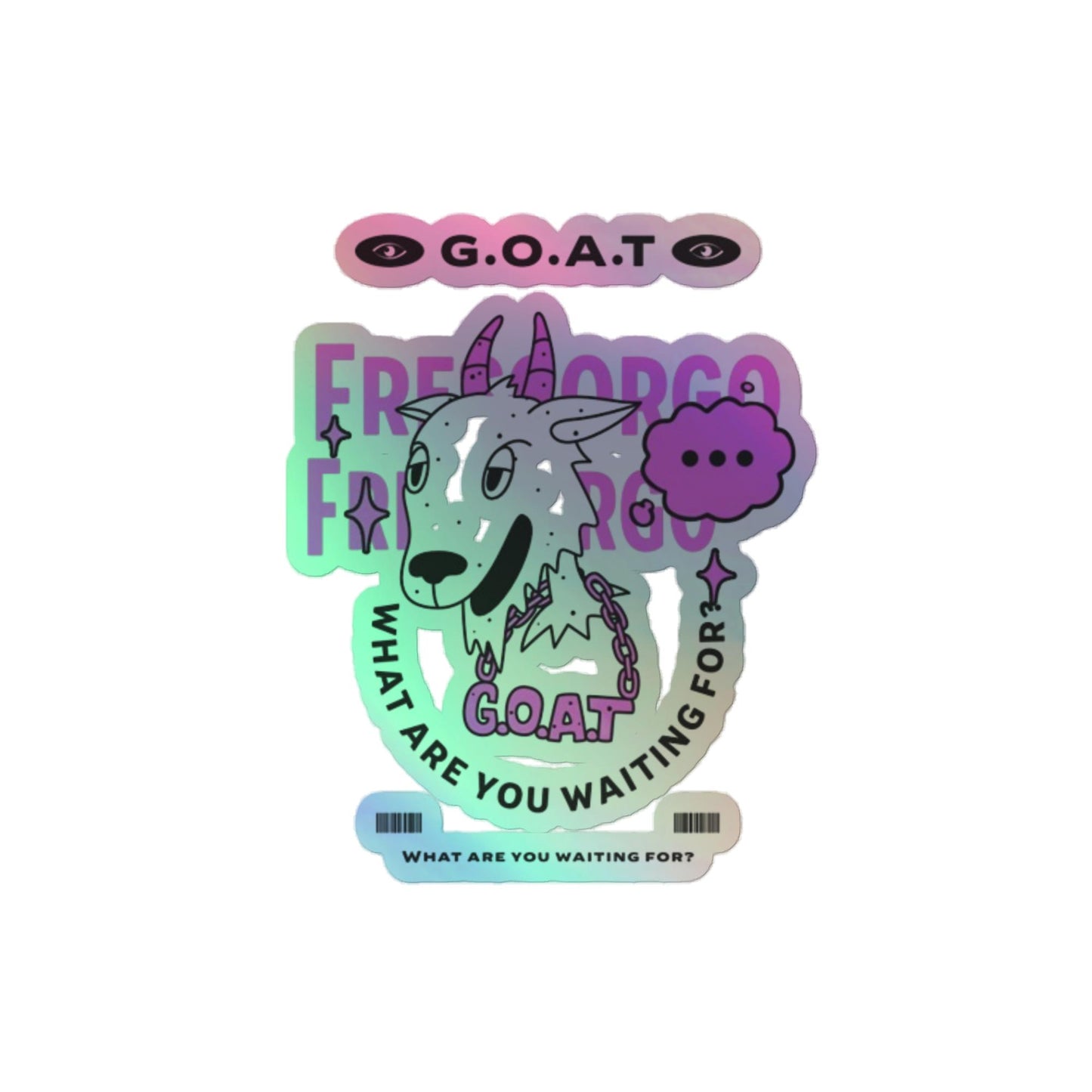 Frescorgo G.O.A.T Holographic stickers