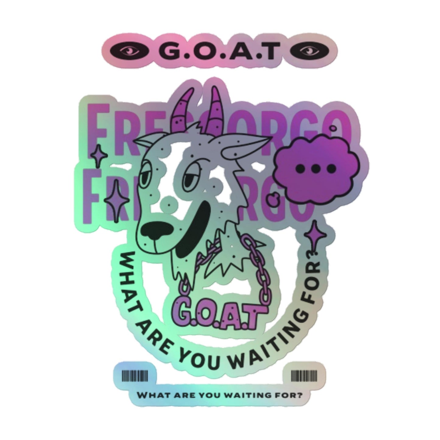 Frescorgo G.O.A.T Holographic stickers