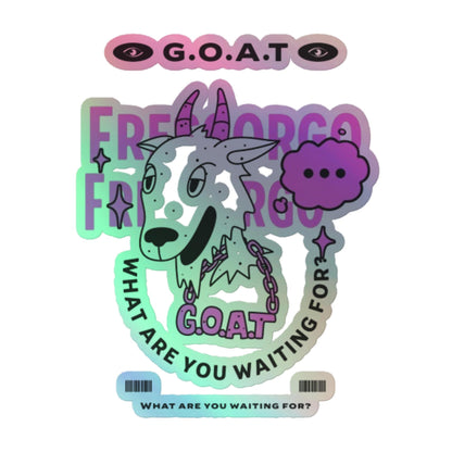 Frescorgo G.O.A.T Holographic stickers