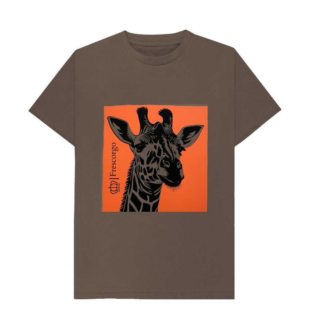 Chocolate Men\u2019s Organic Cotton Retro Giraffe tee