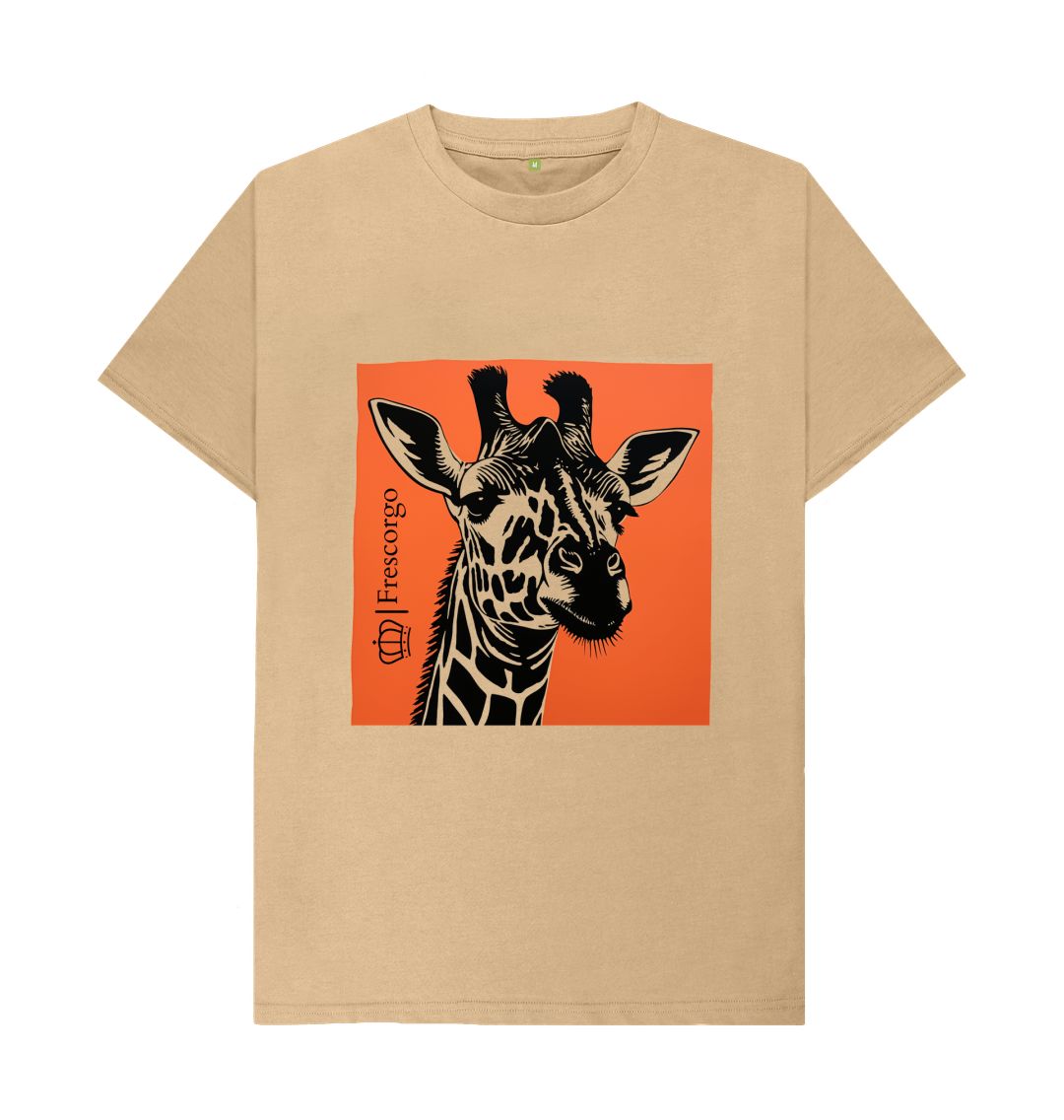 Sand Men\u2019s Organic Cotton Retro Giraffe tee