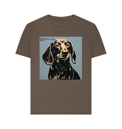 Chocolate Women\u2019s Frescorgo Yellow and Black Dog Tee