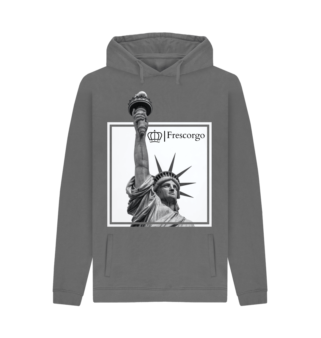 Slate Grey Printed Hoody Front